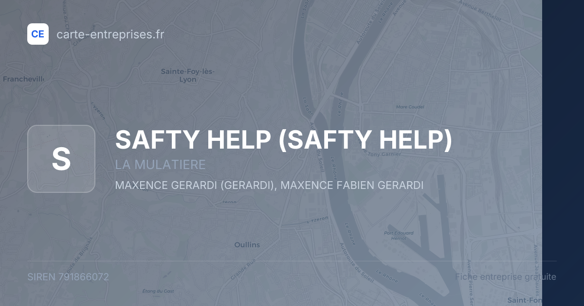 SAFTY HELP — 791866072 — fiche entreprise