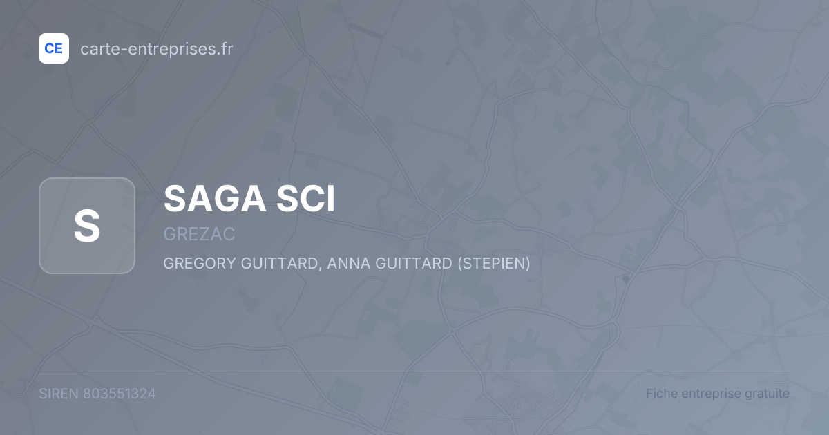 SAGA SCI — 803551324 — fiche entreprise