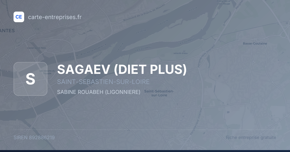 SAGAEV (DIET PLUS) — 892886219 — fiche entreprise