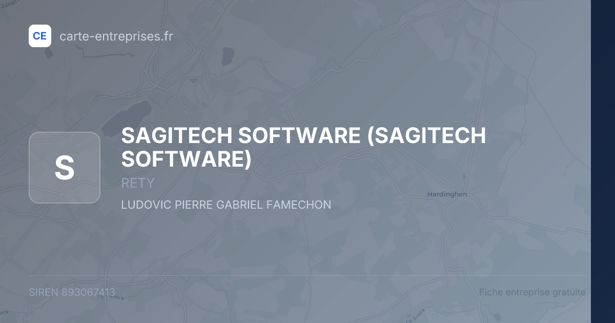 SAGITECH SOFTWARE — 893067413 — fiche entreprise