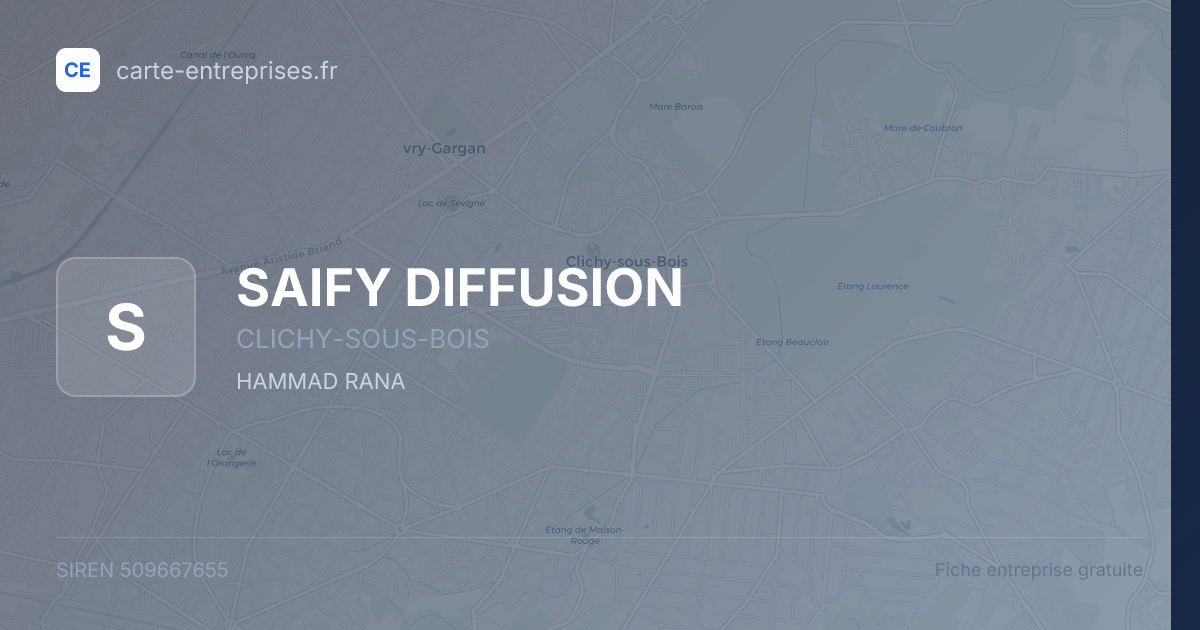 SAIFY DIFFUSION — 509667655 — fiche entreprise