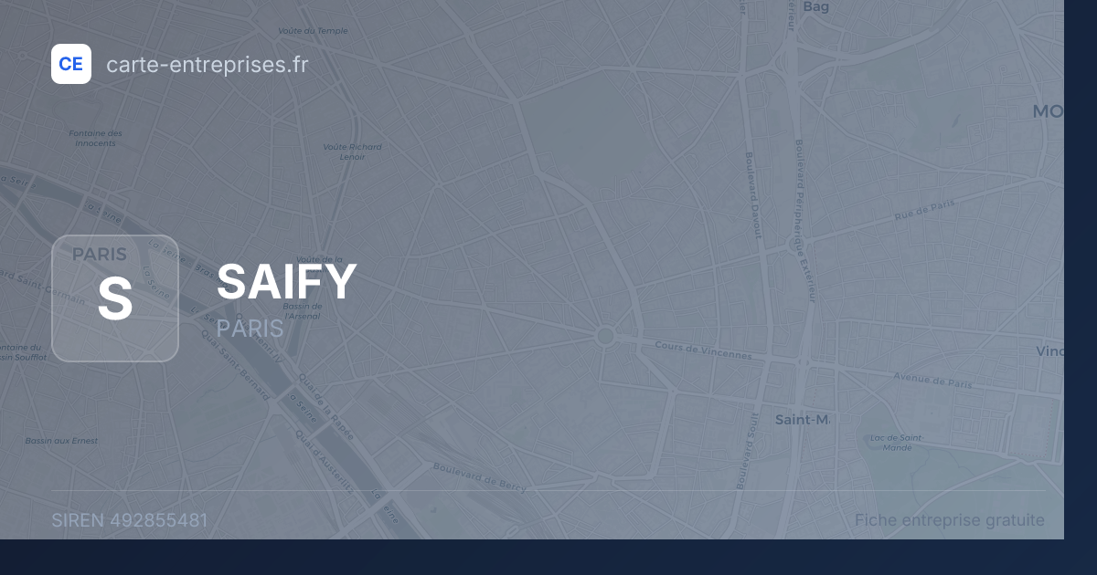 SAIFY — 492855481 — fiche entreprise