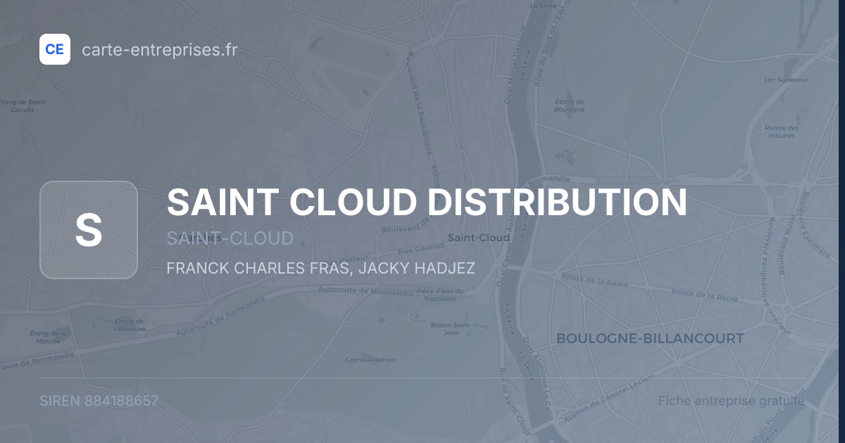 SAINT CLOUD DISTRIBUTION — 884188657 — fiche entreprise