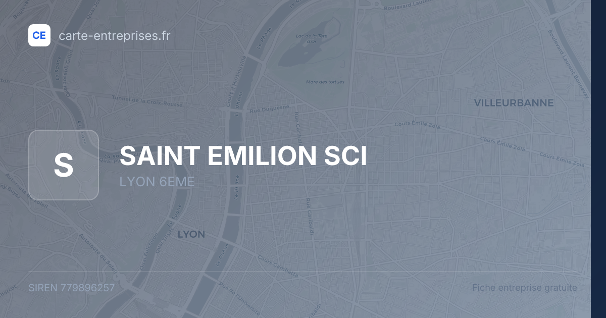 SAINT EMILION SCI — 779896257 — fiche entreprise