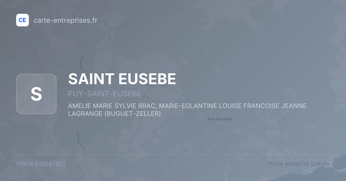 SAINT EUSEBE — 808587802 — fiche entreprise