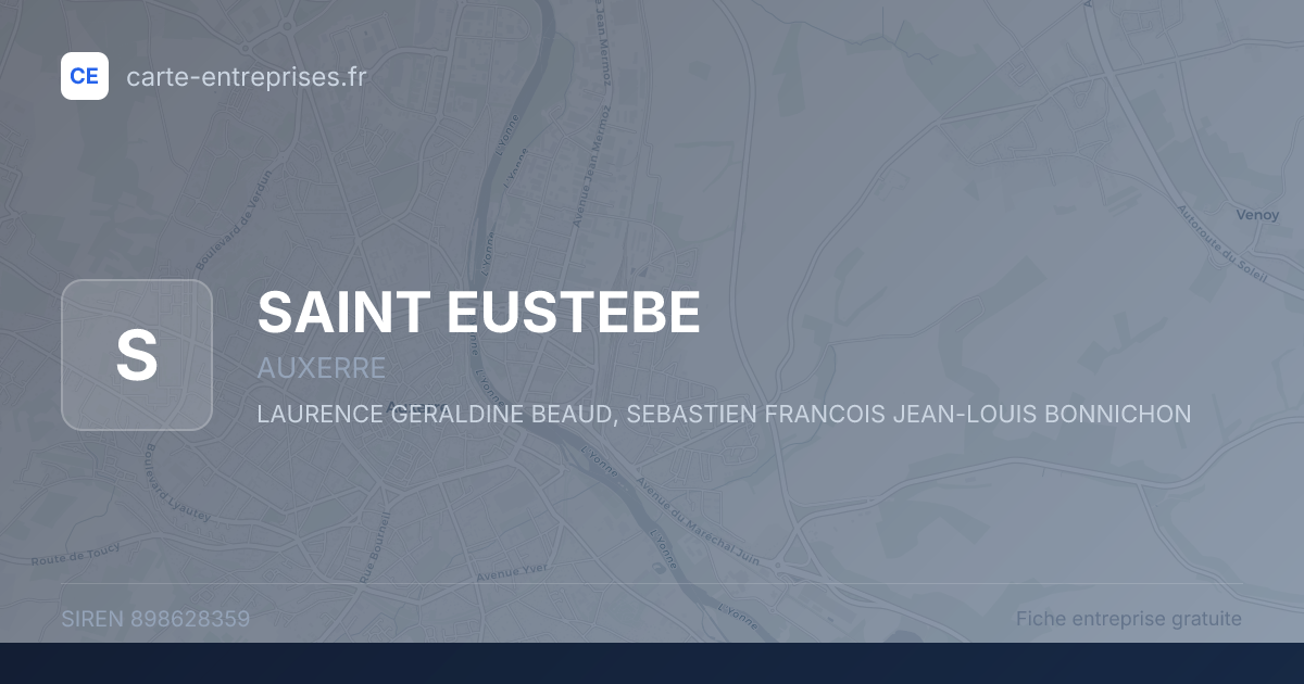 SAINT EUSTEBE — 898628359 — fiche entreprise