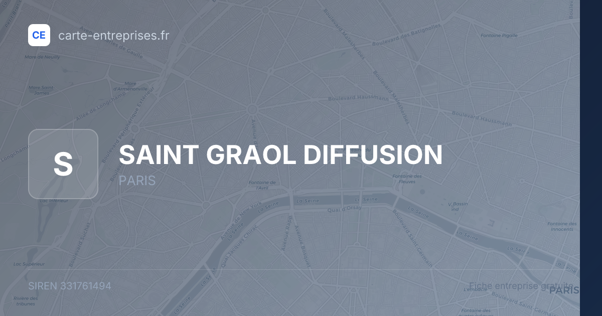 SAINT GRAOL DIFFUSION — 331761494 — fiche entreprise