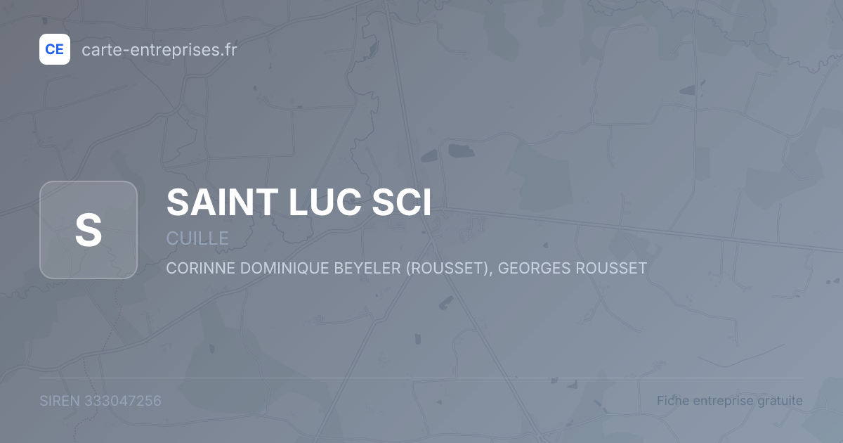 SAINT LUC SCI — 333047256 — fiche entreprise
