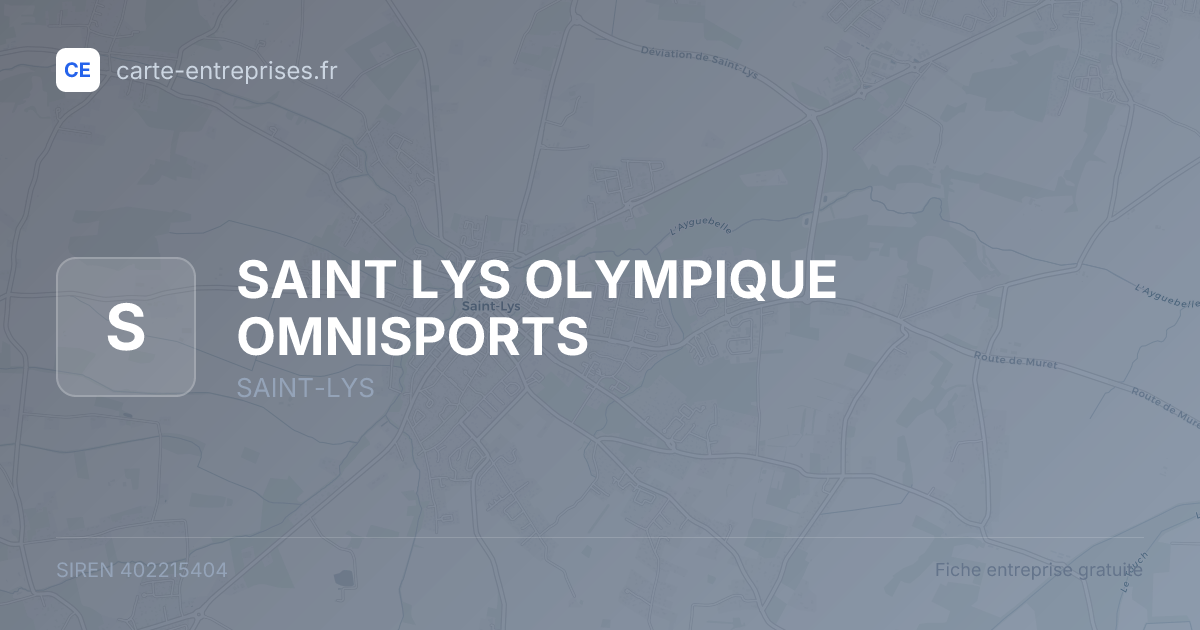 SAINT LYS OLYMPIQUE OMNISPORTS — 402215404 — fiche entreprise