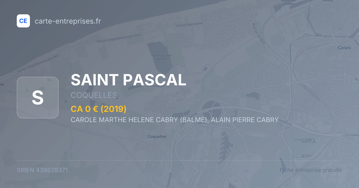 SAINT PASCAL — 439628371 — fiche entreprise