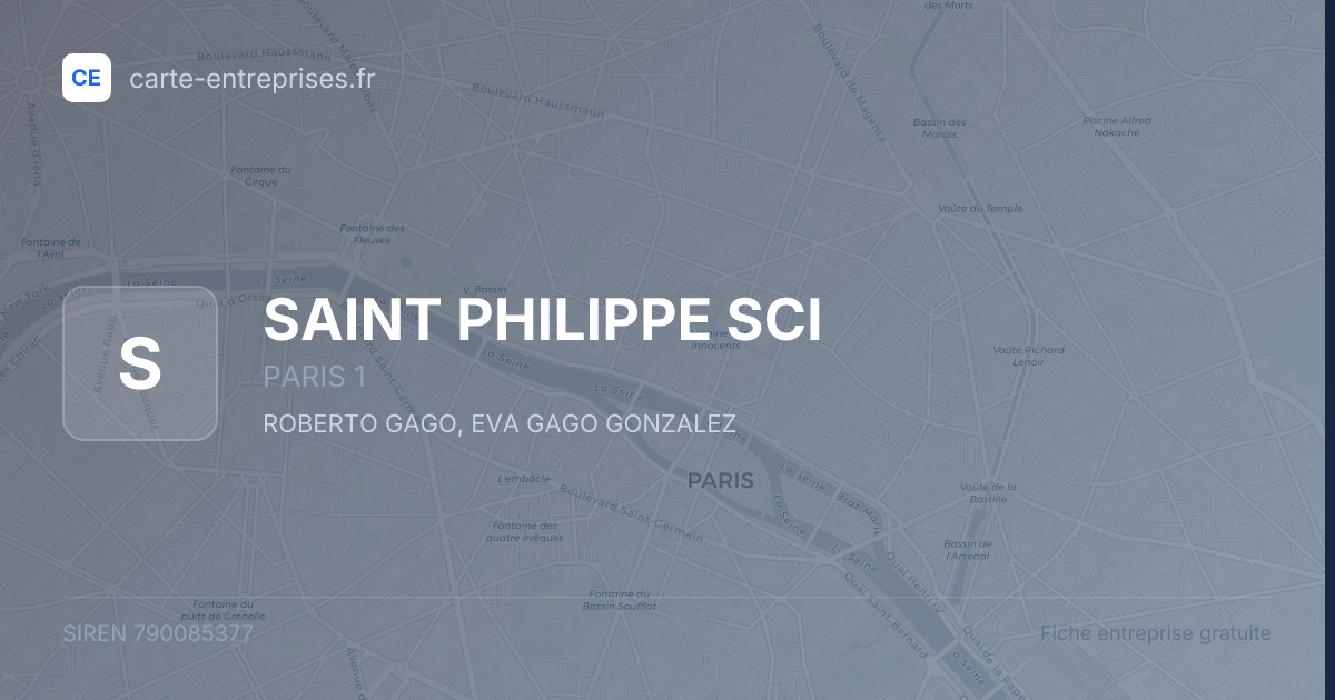 SAINT PHILIPPE SCI — 790085377 — fiche entreprise