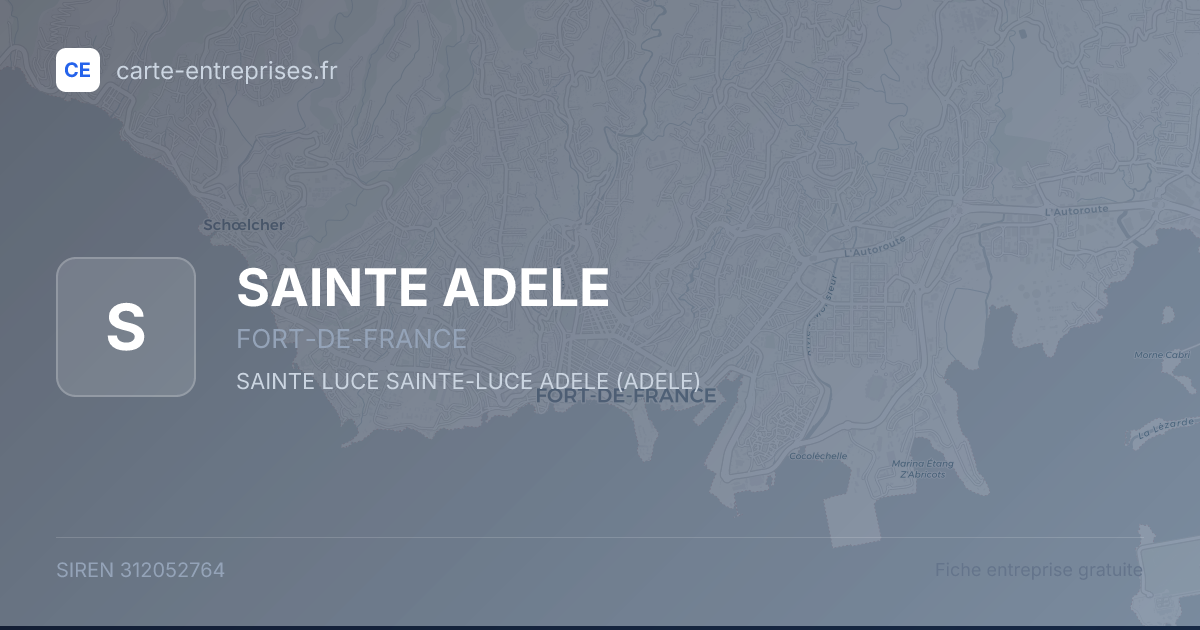 SAINTE ADELE — 312052764 — fiche entreprise
