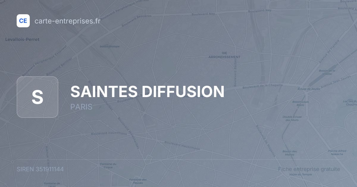 SAINTES DIFFUSION — 351911144 — fiche entreprise