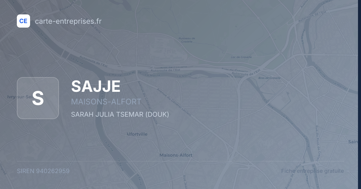 SAJJE — 940262959 — fiche entreprise