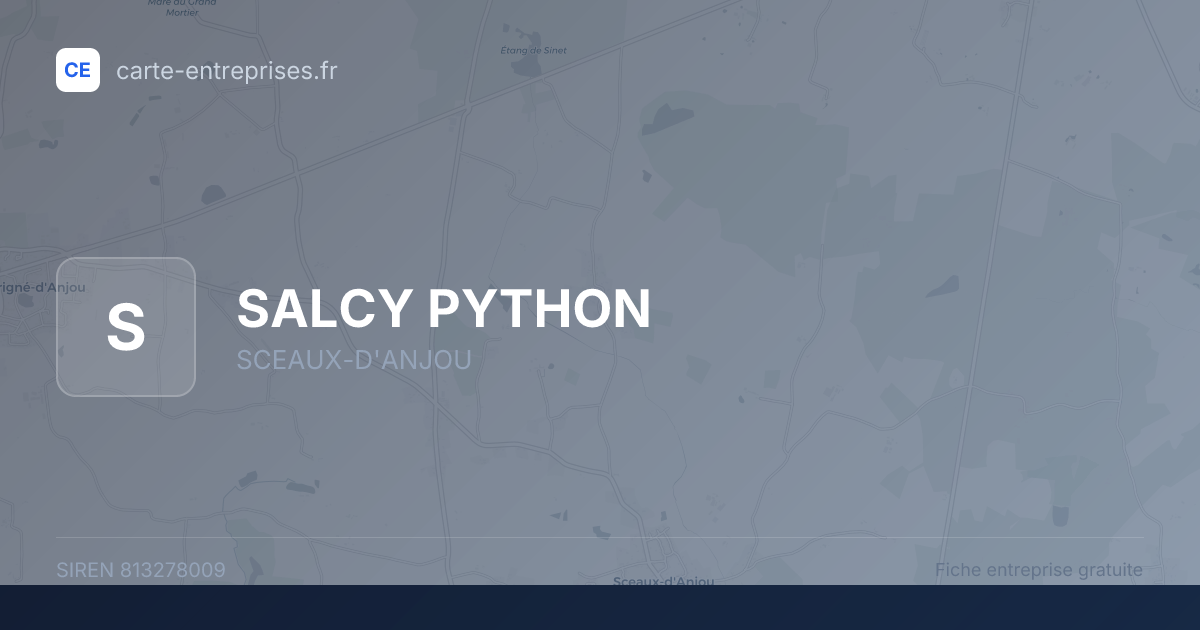 SALCY PYTHON — 813278009 — fiche entreprise
