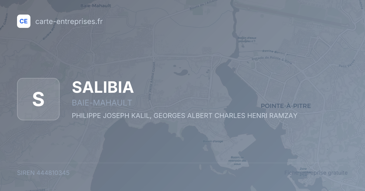 SALIBIA — 444810345 — fiche entreprise