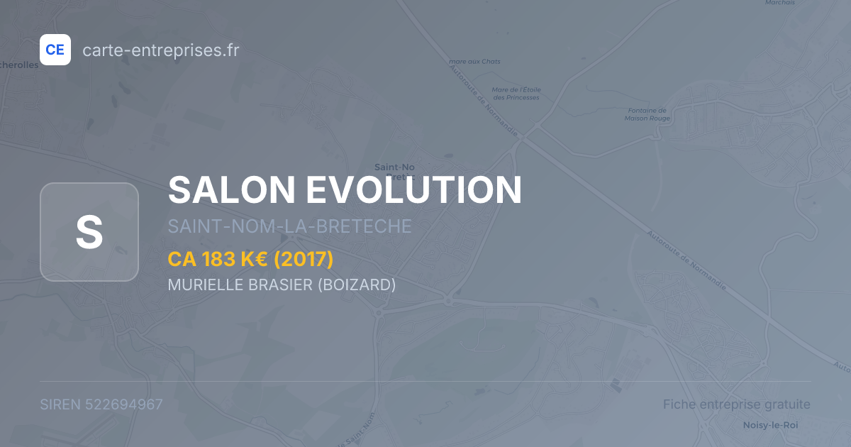 SALON EVOLUTION — 522694967 — fiche entreprise