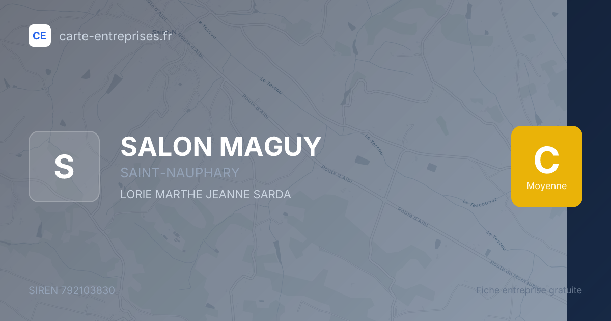 SALON MAGUY — 792103830 — fiche entreprise