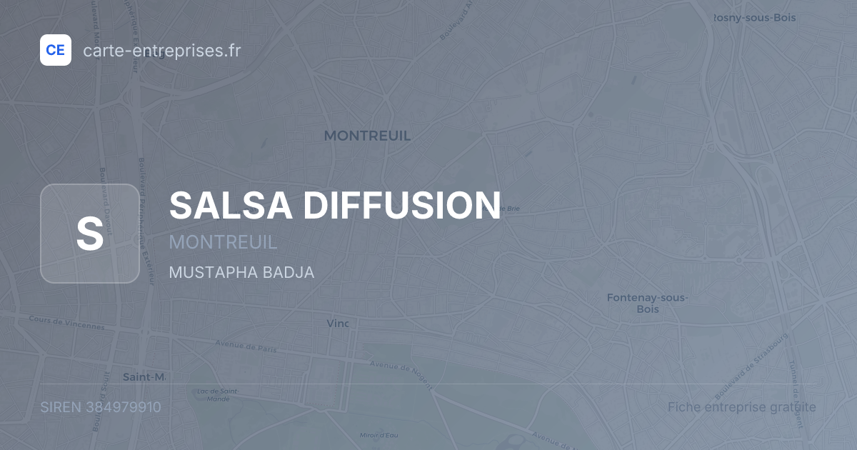 SALSA DIFFUSION — 384979910 — fiche entreprise