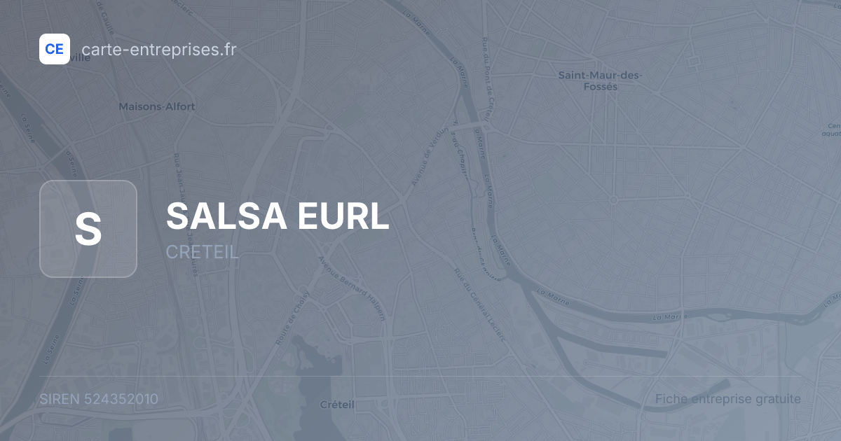 SALSA EURL — 524352010 — fiche entreprise