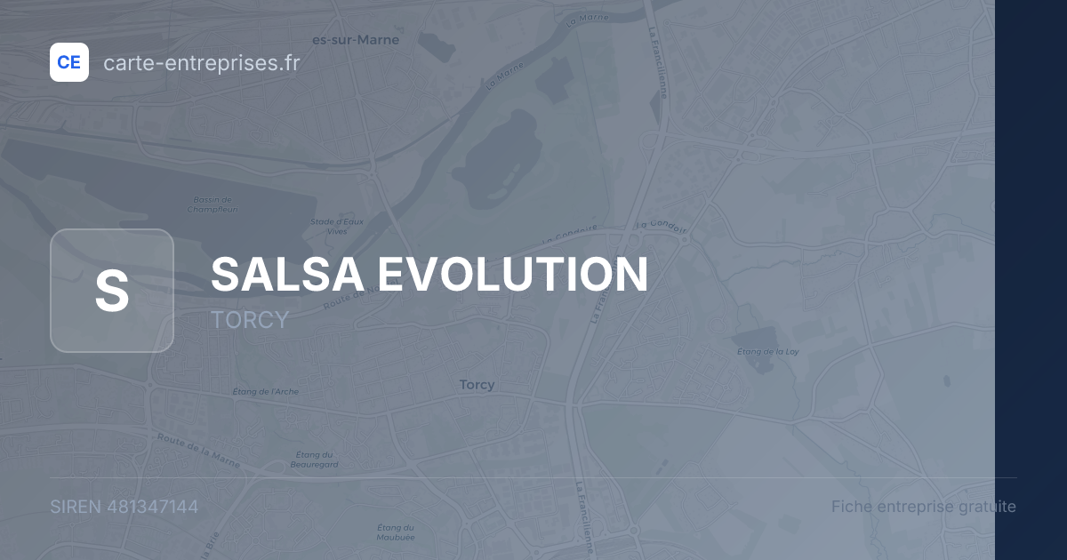 SALSA EVOLUTION — 481347144 — fiche entreprise