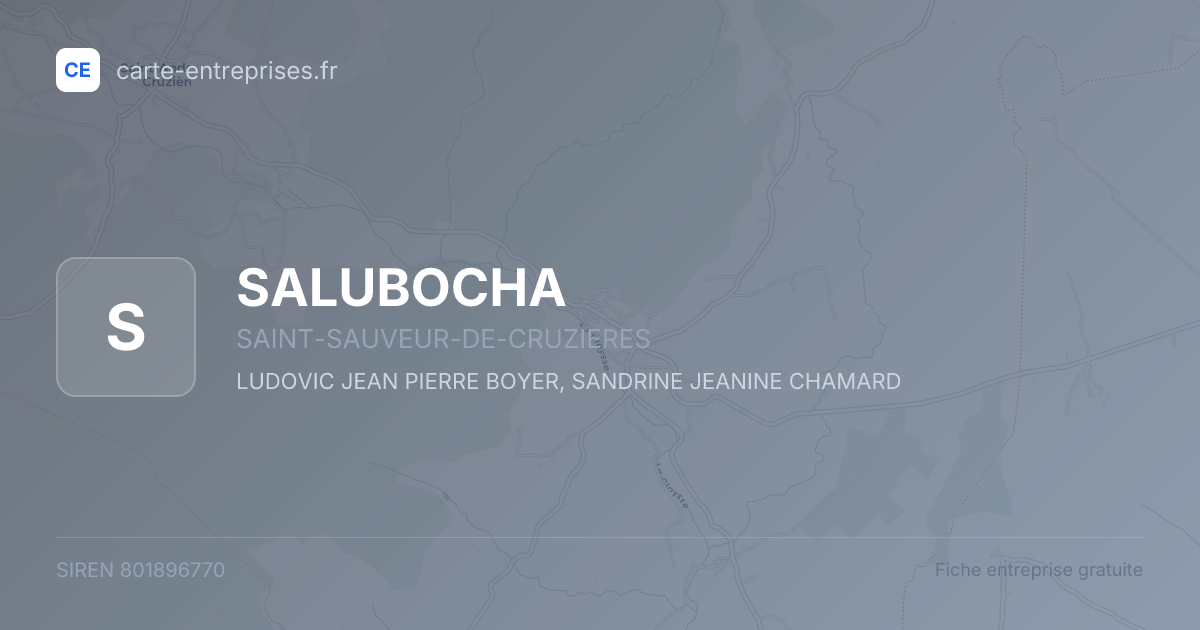 SALUBOCHA — 801896770 — fiche entreprise