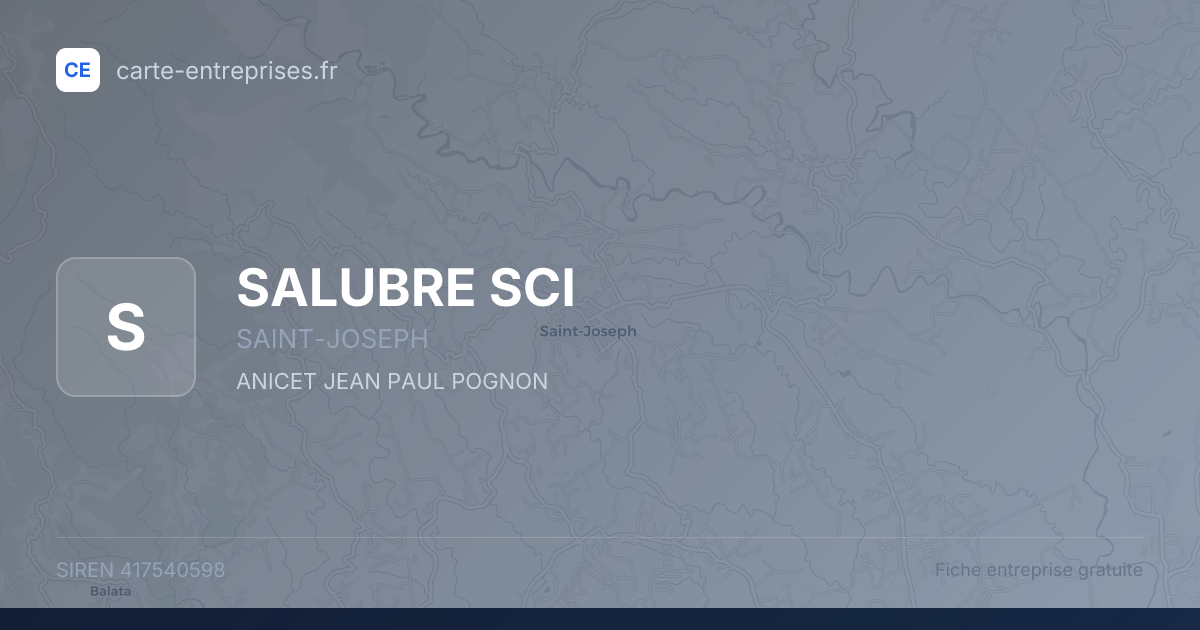 SALUBRE SCI — 417540598 — fiche entreprise