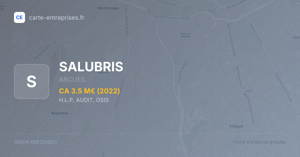 SALUBRIS — 488129800 — fiche entreprise