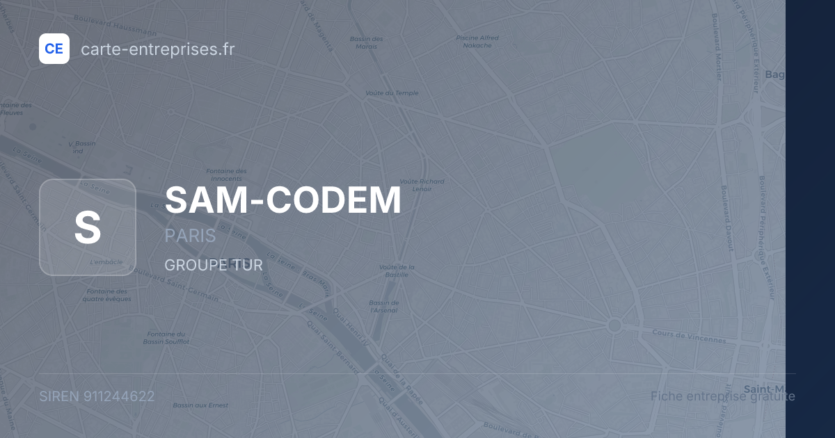 SAM-CODEM — 911244622 — fiche entreprise