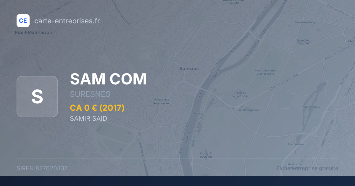 SAM COM — 827620337 — fiche entreprise
