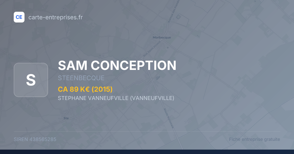 SAM CONCEPTION — 438565285 — fiche entreprise