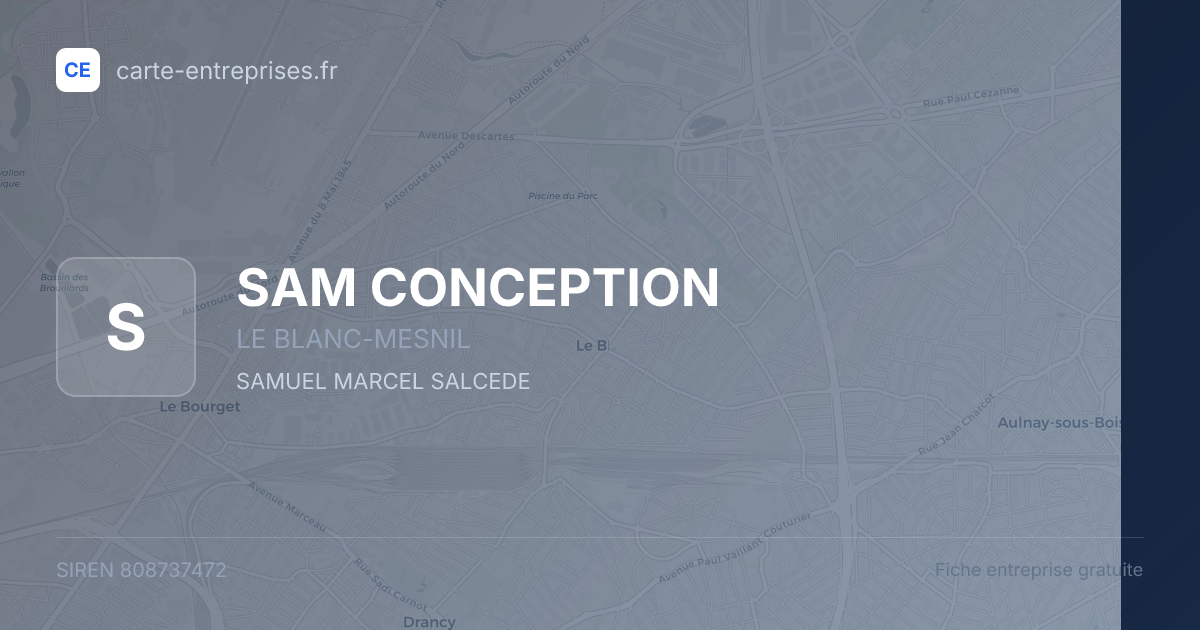 SAM CONCEPTION — 808737472 — fiche entreprise