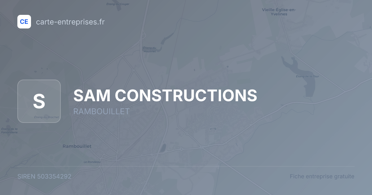 SAM CONSTRUCTIONS — 503354292 — fiche entreprise