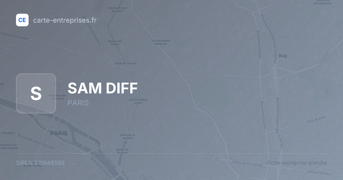 SAM DIFF — 510548589 — fiche entreprise