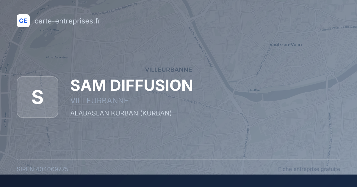SAM DIFFUSION — 404069775 — fiche entreprise