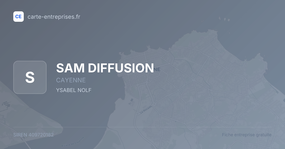 SAM DIFFUSION — 409720182 — fiche entreprise