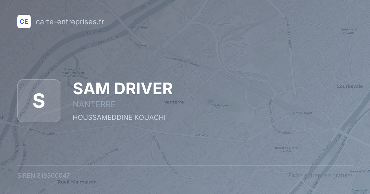 SAM DRIVER — 819300047 — fiche entreprise