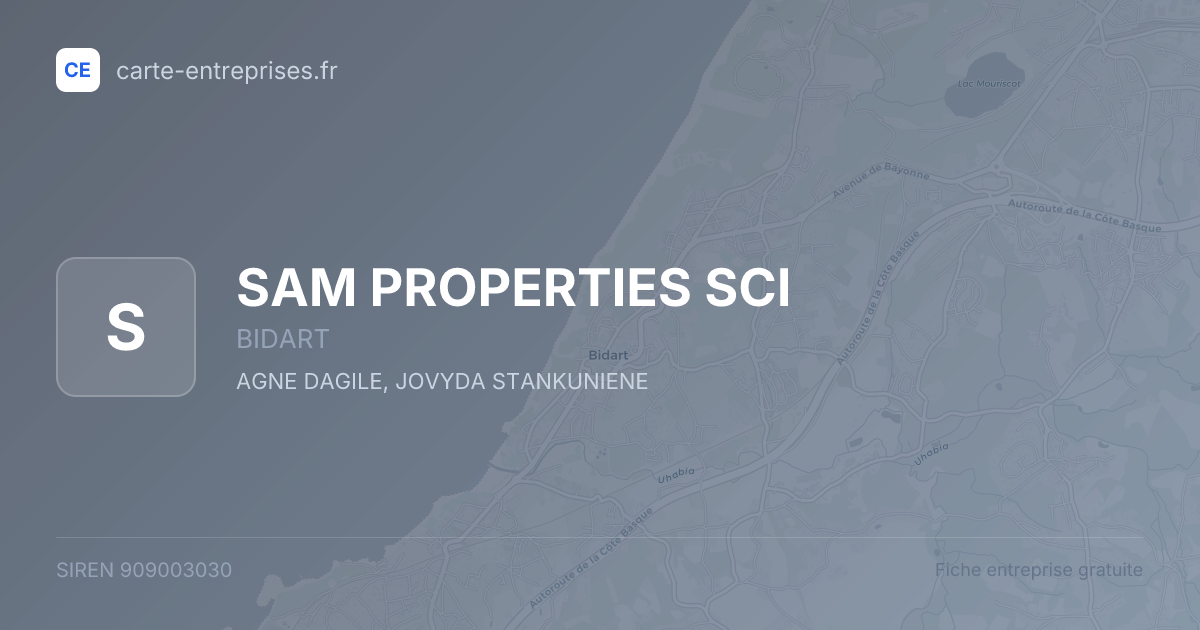 SAM PROPERTIES SCI — 909003030 — fiche entreprise