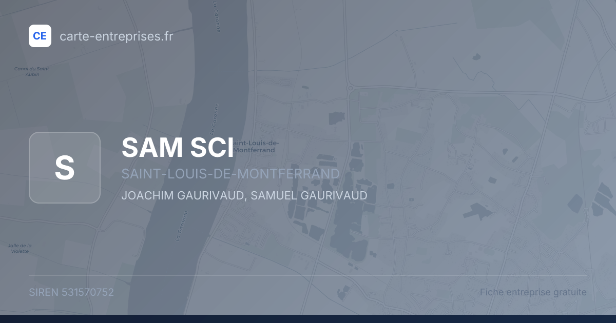 SAM SCI — 531570752 — fiche entreprise