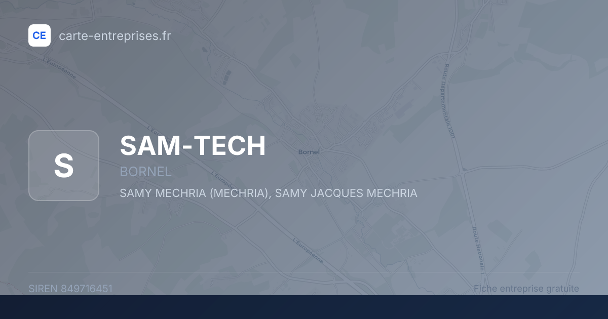 SAM-TECH — 849716451 — fiche entreprise