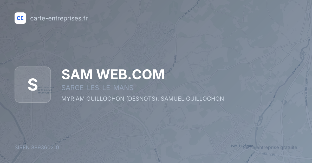 SAM WEB.COM — 889360210 — fiche entreprise