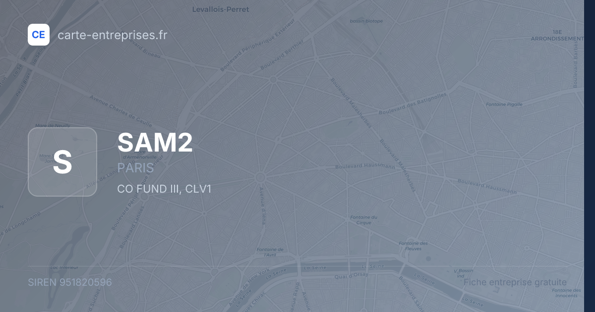 SAM2 — 951820596 — fiche entreprise
