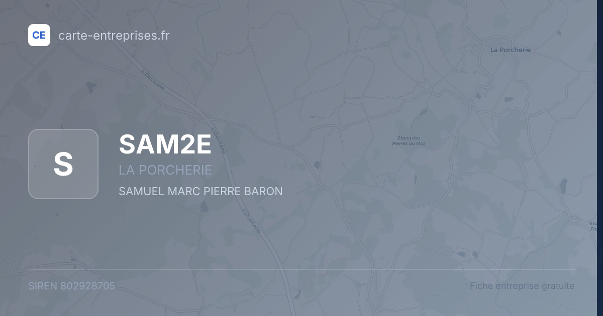 SAM2E — 802928705 — fiche entreprise