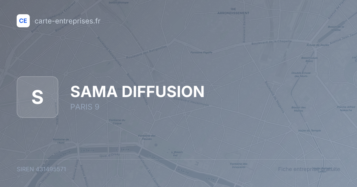SAMA DIFFUSION — 431495571 — fiche entreprise