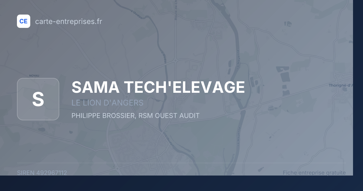 SAMA TECH'ELEVAGE — 492967112 — fiche entreprise