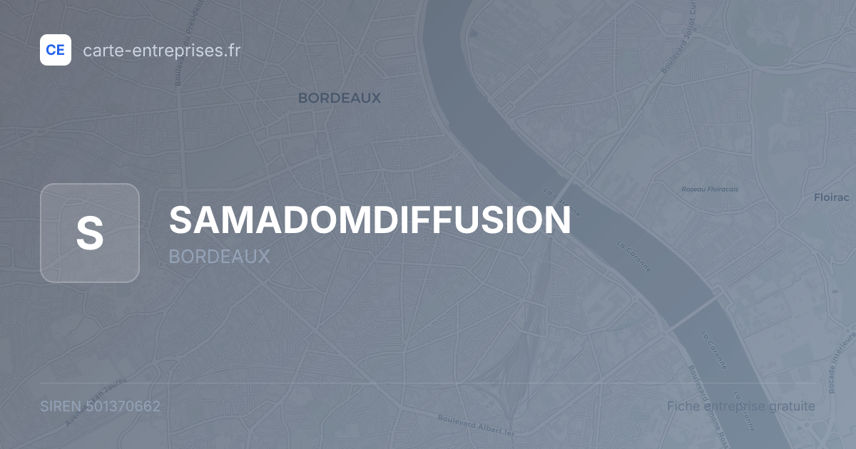 SAMADOMDIFFUSION — 501370662 — fiche entreprise