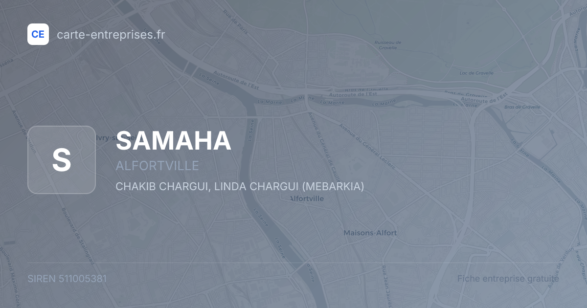 SAMAHA — 511005381 — fiche entreprise