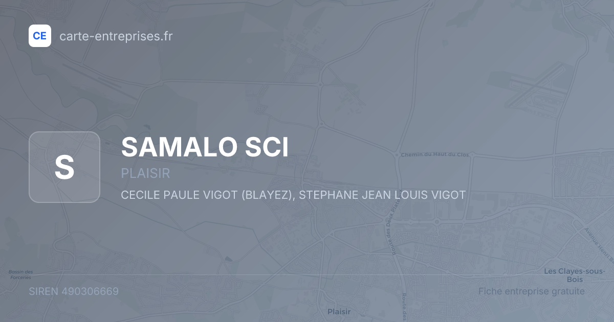 SAMALO SCI — 490306669 — fiche entreprise