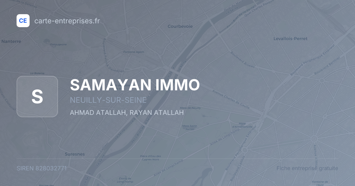 SAMAYAN IMMO — 828032771 — fiche entreprise