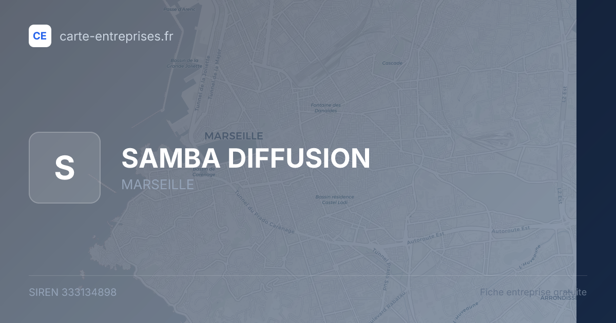 SAMBA DIFFUSION — 333134898 — fiche entreprise